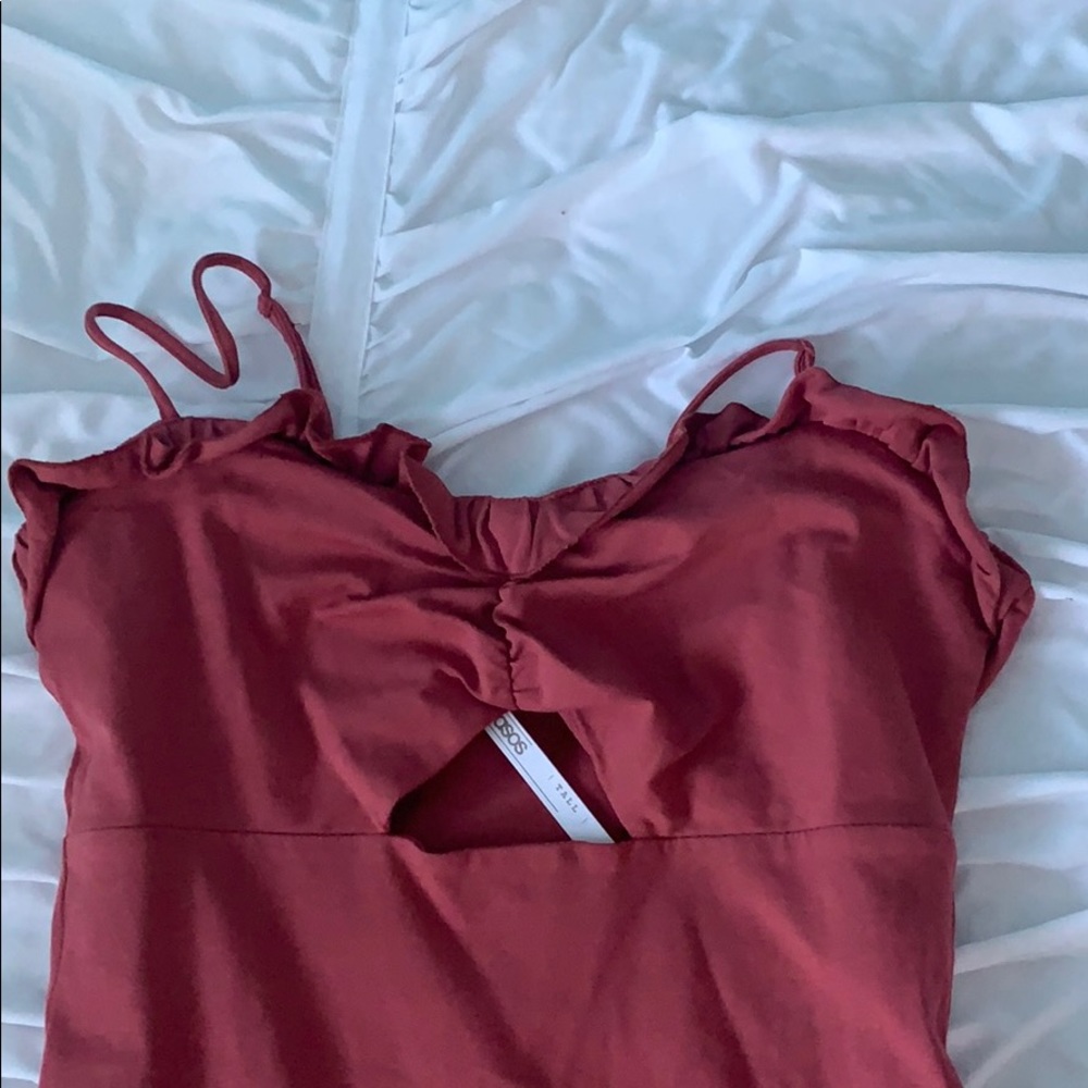 ASOS Ruffle Cutout Dress - Picture 3 of 5